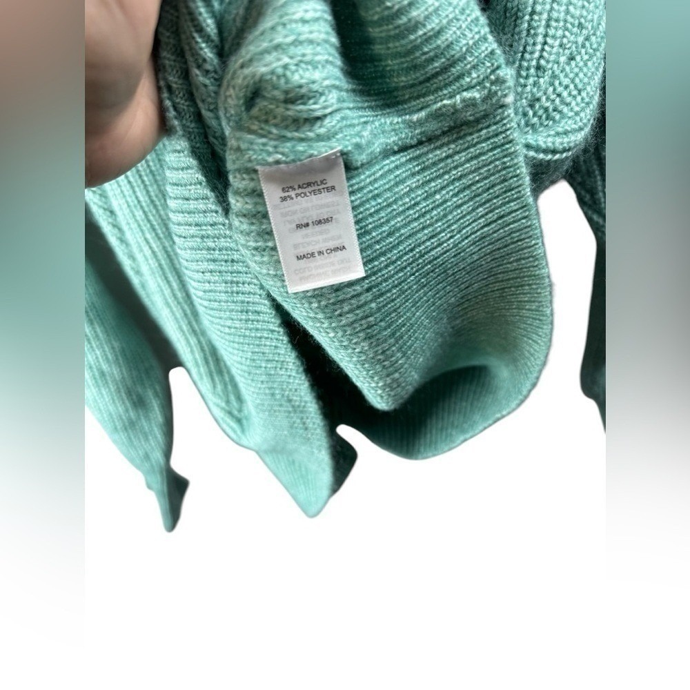 Worthington Women's Teal Green Cutout Shoulder Knit Sweater 2X - Picture 7 of 11